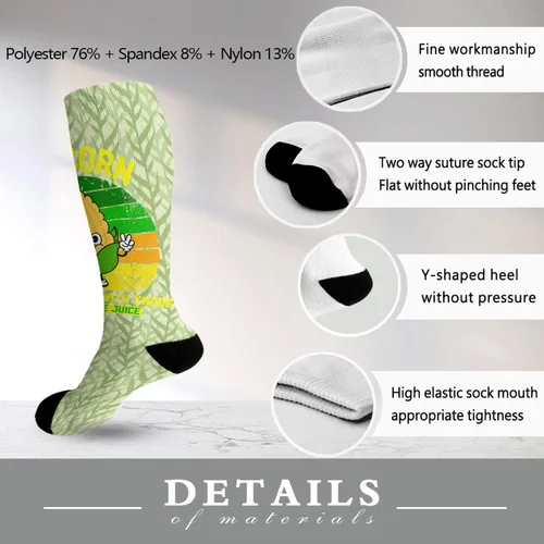 Vista 6 de devor Dress Socks Dress Sock Womens Work Boot Sock Fashion It's Corn a big lump with knobs It Has The Juice Sock