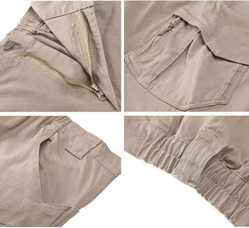Vista 6 de CARWORNIC Gear - Pantalones tácticos para hombre de senderismo, ligeros, de algodón, estilo militar, para exterior, de combate, cargo