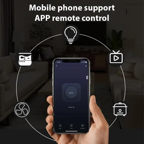 Vista 7 de Enchufes inteligentes, 4 paquetes de enchufe inteligente, enchufes inteligentes compatibles con control remoto TY APP, toma inteligente de 10 A