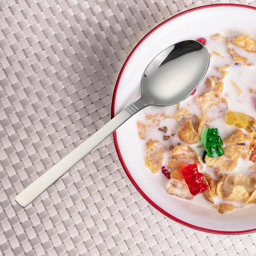 Vista 6 de Morcte Cucharas de postre de acero inoxidable, cucharadita de 12 piezas