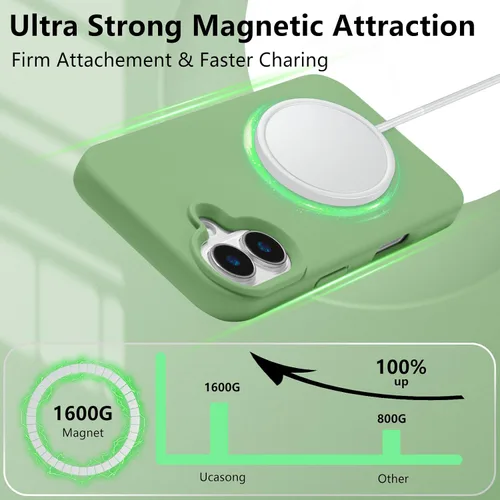 Vista 51 de Funda magnética de silicona para iPhone 13 Pro, color blanco antiguo [Compatible con Magsafe] [Forro de microfibra suave antiarañazos], funda