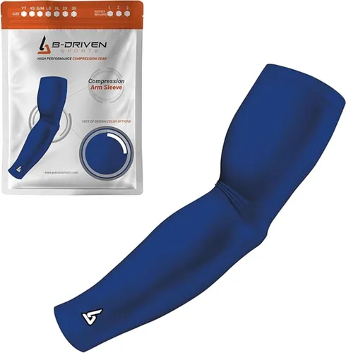 Vista 49 de B-Driven Sports Manga de Compresión Pro-Fit para Brazo - Deportes Atléticos Baloncesto, Fútbol, Sóftbol, Carrera, Juegos, - nan (1 unidad)