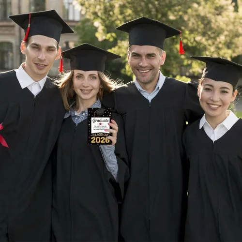 Vista 7 de D24TIME Tarjetas de graduación de clase de 2026 para él y ella, regalo de graduación feliz para hijo, hija, graduados de la escuela secundaria