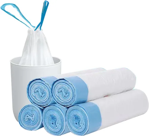 Vista 9 de Bolsas de basura pequeñas biodegradables, bolsas de basura compostables, forros para latas de basura de alimentos para colgar en la pared, 8L