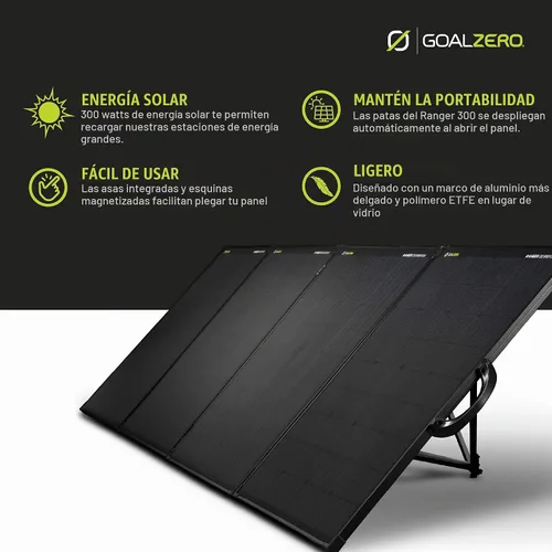 Vista 2 de Goal Zero Ranger 300 - Panel solar para maletín, 300 W, plegable, portátil