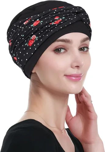 Vista 15 de Alnorm Gorro de quimioterapia, sombrero de viscosa para mujer, turbante para la cabeza para mujer