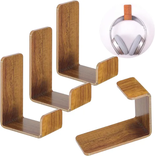Vista 7 de Weewooday 4 Piezas Colgador para Auriculares Soporte de Escritorio Adhesivo Gancho para Auriculares Montaje en Pared Soporte para Auriculares