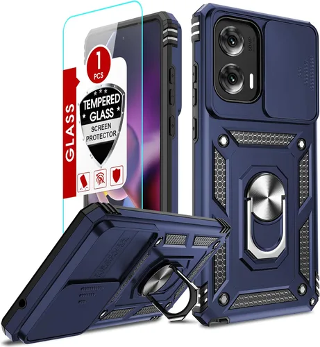 Vista 40 de LeYi Funda para Moto G Stylus 2022 4G (no compatible con 5G), funda para Moto G Stylus con 2 protectores de pantalla, funda protectora de grado Oro