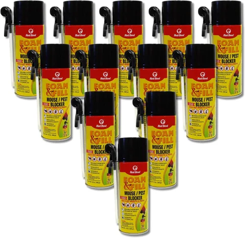 Vista 10 de Red Devil 0918 Spray Foam & Filler Foam, 12 onzas., Amarillo, 1 paquete, Hecho en Estados Unidos