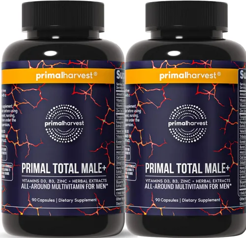 Vista 8 de Primal Harvest Total Male+ Multivitamínico para Hombres Vitaminas, Minerales y Apoyo Herbal para Energía, Vitalidad, Salud Inmunológica