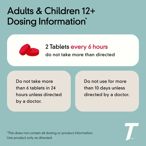 Vista 4 de Tylenol Analgésico extra fuerte y reductor de fiebre, tabletas redondas recubiertas, 500 mg de acetaminofeno pastillas para aliviar el dolor