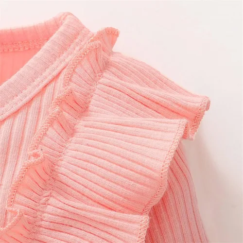 Vista 3 de Ropa para niñas pequeñas, traje de escalada de dos piezas, traje de escalada T4 de manga larga para niñas pequeñas