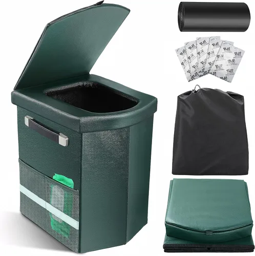 Vista 10 de 2025 Inodoro Portátil XL Mejorado para Adultos, Inodoro Alto de Camping con Tapa y Cómoda Bolsa de Transporte, Orinal Portátil para Acampar