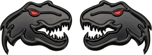 Vista 11 de Un par de pegatinas de metal de dinosaurio para Dodge RAM TRX 1500 2500 3500 Charger Challenger (azul)