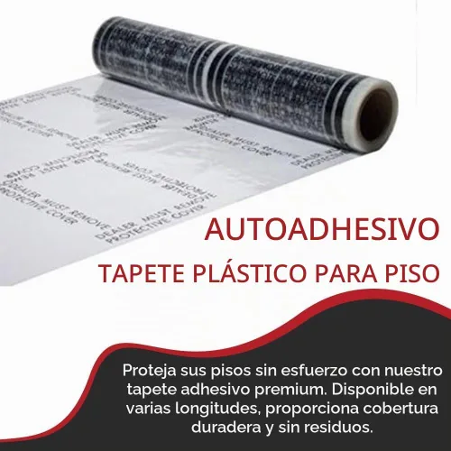 Vista 2 de Hi-Tech - Tapete de plástico autoadhesivo, 4 mil, perforado cada 24 pulgadas, 100 tapetes por rollo, (21 pulgadas de ancho, 200 pies de largo)
