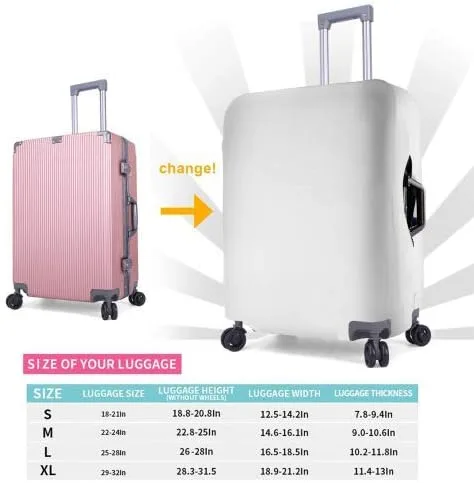 Vista 5 de Moslion Funda para equipaje de viaje con versículo de la Biblia, letras cristianas con texto en inglés "He Has Made Everything Beautiful", protector