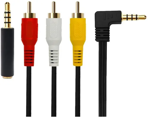 Vista 7 de QiCheng&LYS Cable de video RCA a RCA AV, 3RCA macho a 3RCA macho, cable AUX de audio estéreo para teléfonos inteligentes, MP3, tabletas, altavoces