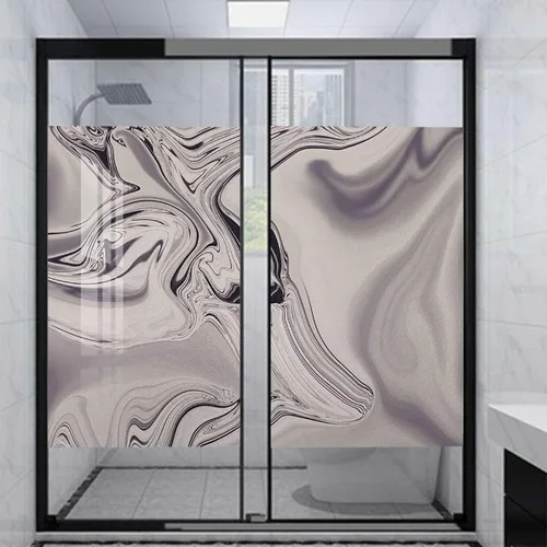 Vista 14 de Película de privacidad para ventana, color negro y naranja, autoadhesiva para bloqueo UV, control de calor, calcomanías de vidrio, silueta