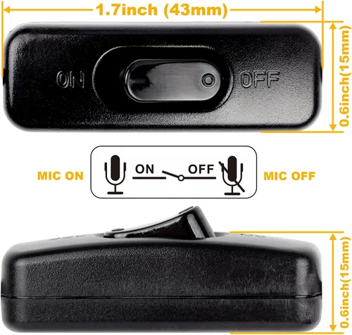 Vista 2 de VoiceJoy Cable de desconexión rápida para auriculares de centro de llamadas, adaptador divisor en Y, cable de supervisor de entrenamiento con botón