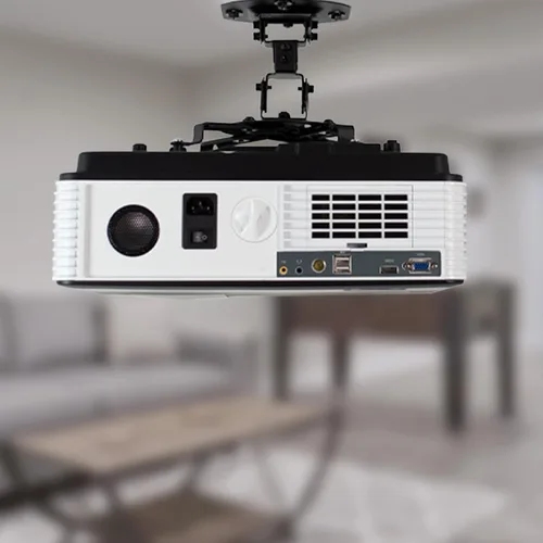 Vista 8 de VIVO Soporte universal para proyector de techo ajustable para proyectores regulares y mini, montaje de proyección con brazos extensibles, negro