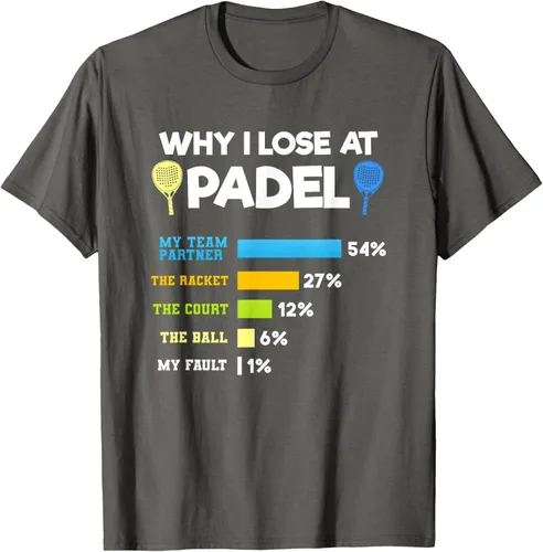 Vista 62 de Camiseta Why I Lose At Padel Answers Not My Fault