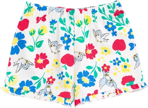 Vista 3 de Disney Frozen Moana Princess Tiana - Conjunto de camiseta floral y pantalones cortos de rizo francés para niños pequeños y grandes