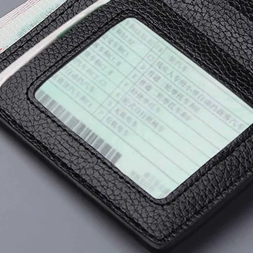 Vista 9 de Monedero versátil para hombre, billetera pequeña ultrafina, tarjeta corta, paquete de tarjeta, monedero vertical, negro, talla única (0dBZi9yHf)
