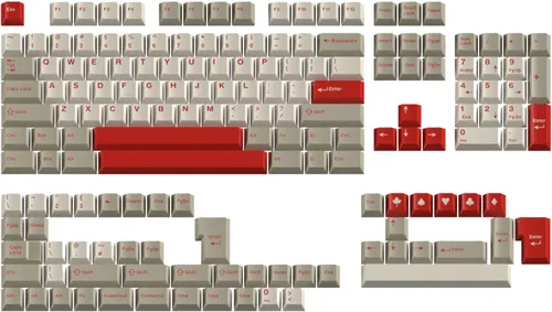 Vista 16 de Fogruaden Juego de teclas PBT, teclas personalizadas de perfil cereza para teclas de teclado mecánico (9009)