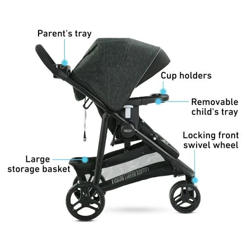 Vista 5 de Graco Modos 3 Lite DLX Sistema de viaje, West Point