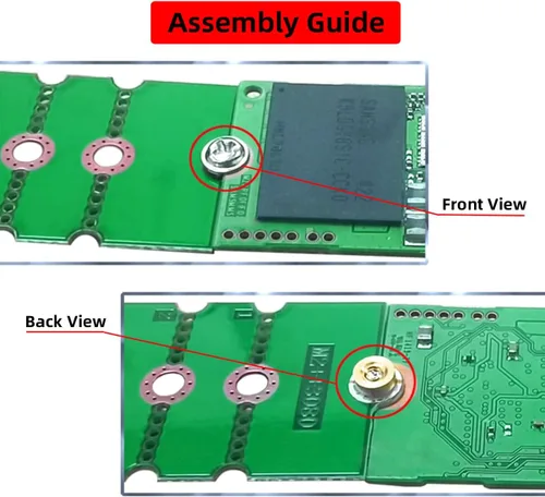 Vista 6 de chenyang Paquete de 2 tarjetas convertidoras M.2 2230 a 2242 a 2260 a 2280 NVME NGFF SSD Adaptador extendido