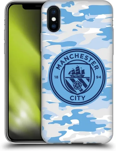 Vista 260 de Head Case Designs Funda de gel con licencia oficial del Manchester City Man City FC Blue Moon Badge Camou [protección de grado militar] compatible