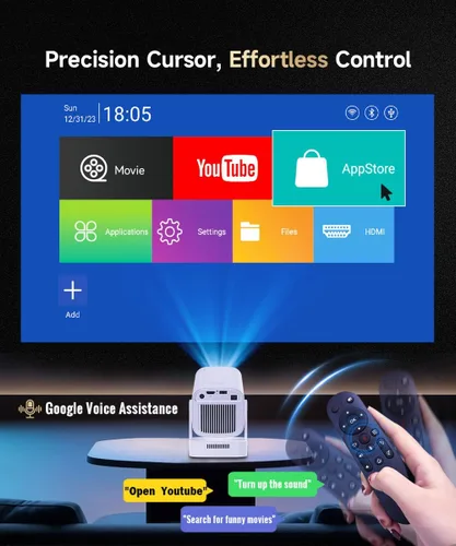 Vista 7 de 【Enfoque automático y 1080P】Mini proyector inteligente Magcubic con soporte 4K, proyector portátil con WiFi 6 y Bluetooth 5.4, altavoz de 5 W