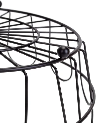 Vista 4 de HANZE Soporte de cesta de frutas de granja de 2 niveles, estante de almacenamiento de encimera de frutas y verduras, multifuncional, desmontable