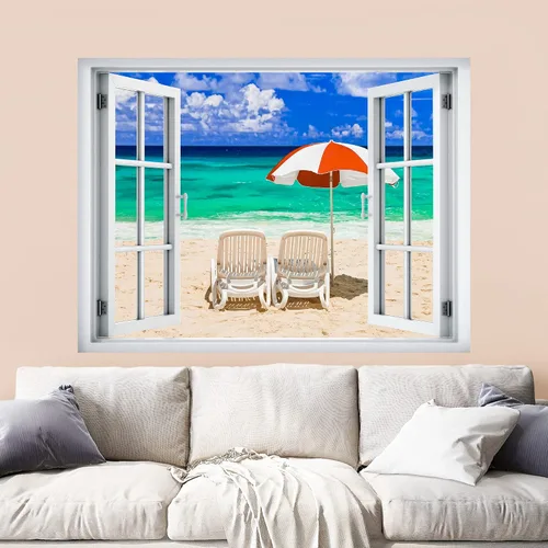 Vista 27 de wall26 Mural de pared extraíble de playa y mar tropical, 24 x 32 pulgadas