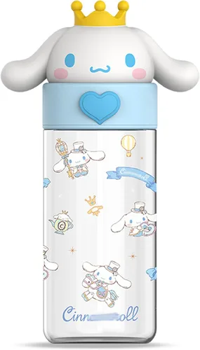 Vista 9 de Roffatide - Botella de plástico de dibujos animados verde para cachorros, vasos portátiles, tazas de viaje, botella agitadora de plástico, botella