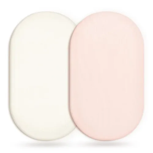 Vista 12 de GRSSDER Sábanas de Moisés Ajustables Elásticas Ultra Suaves, Paquete de 2, Ajuste Universal para Moisés, Cuna de Bebé, Canasta Moisés, Colchón Oval