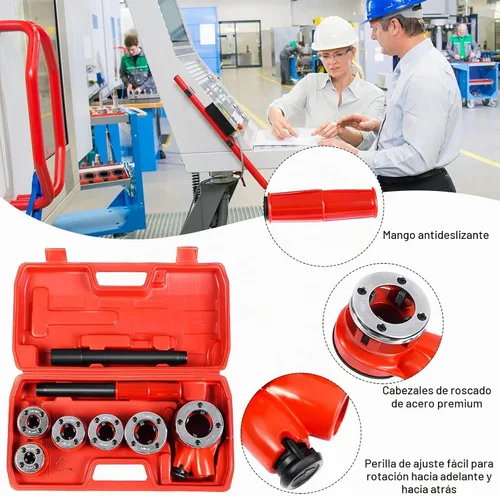 Vista 3 de Goplus trinquetes para tuberías c/6 hembras y caja de almacenamiento
