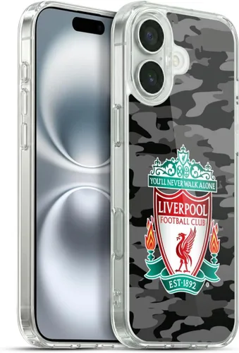 Vista 21 de Head Case Designs Funda de gel con licencia oficial del Liverpool Football Club Away Colourways Crest Camou [protección de grado militar] compatible