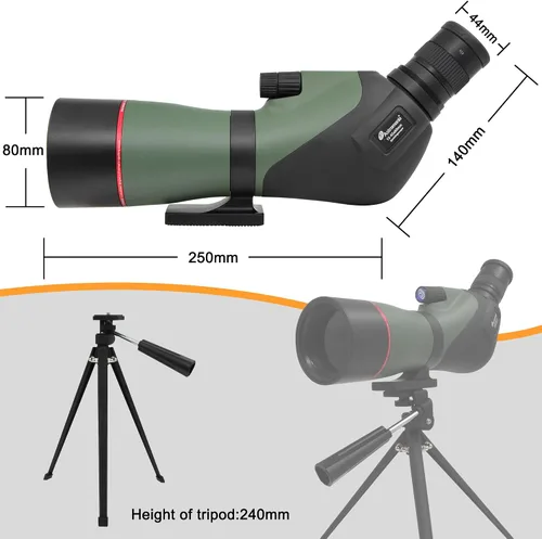 Vista 2 de Astromania Spotting Scopes with Tripod, Carry Bag, 45 Degree Observation Angled, Waterproof & Portable for Bird Watching, Outdoors Scenery, Wildlife