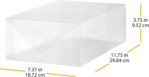 Vista 6 de Whitmor Clear Vue - Caja de zapatos para mujer, juego de 4, color blanco, 4