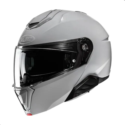 Vista 7 de Casco modular sólido para motocicleta HJC i91 con protector HJ-33 Pinlock, aprobado por DOT (Negro, X-Pequeño)