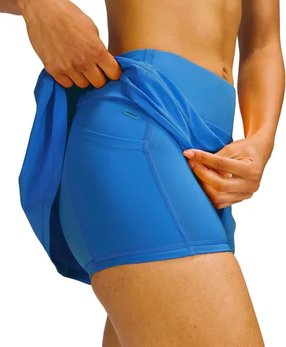 Vista 5 de MEIVSO Faldas de tenis plisadas de entrenamiento para mujer con bolsillos, ropa deportiva activa, falda pantalón deportiva con pantalones cortos