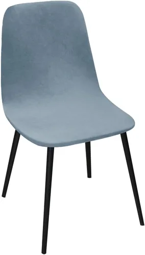 Vista 2 de Paquete de 2 fundas de terciopelo para sillas de comedor, lavables, extraíbles, de mediados de siglo, modernas, curvas, sin brazos, para decoración
