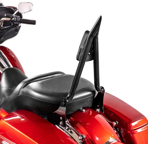 Vista 5 de Mofun Respaldo de pasajero de 27 pulgadas de alto, barra gruesa de 1.3 pulgadas compatible con Harley Touring Road King Street Electra Road Glide