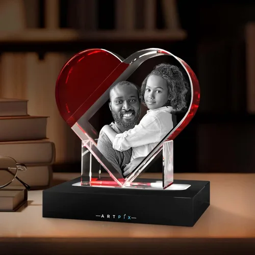 Vista 8 de ArtPix 3D Foto de cristal, regalos personalizados para mujeres, ella, esposa, hombres, mamá, marido, gran regalo personalizado con tu propia foto