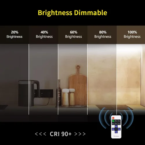 Vista 5 de COB - Tira de luz LED con certificación UL, CC de 12 V, tira de luz LED flexible, superbrillante, regulable, 16.4 pies, 1600 LED, de alta densidad