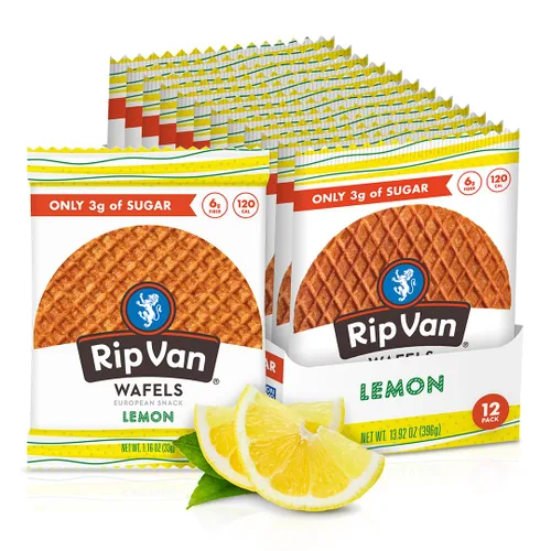 Vista 17 de Rip Van Wafels Stroopwafels de brownie de chocolate – Snacks saludables – Bocadillos sin OGM – Apto para dieta cetogénica – Snacks de oficina – Bajo