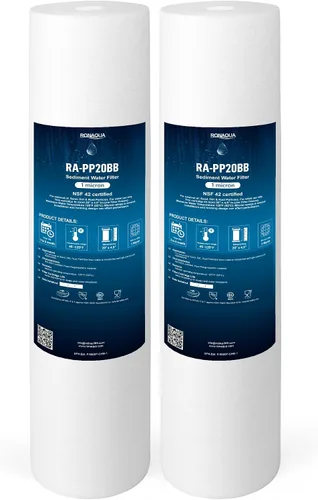 Vista 12 de Ronaqua Cartucho de filtro de agua de repuesto de sedimentos grandes de 10 x 4.5 pulgadas, 1 micrón, certificado NSF, para toda la casa, compatible