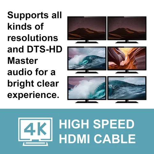 Vista 2 de C2G Legrand - Cable HDMI de alta velocidad 4K, 6 pies, paquete de 3, 60 Hz, color negro