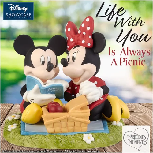 Vista 5 de Figura de Mickey Mouse y Minnie Mouse de Disney Life with You is Always A Picnic